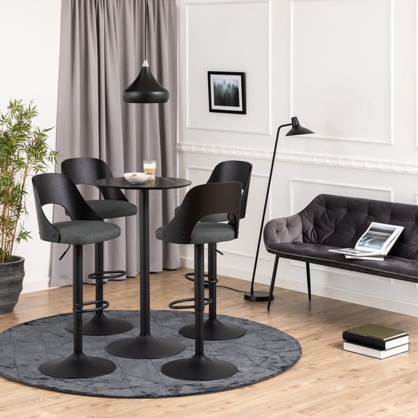 Ciemnoszare hokery z regulowaną wysokością zestaw 2 szt. (wysokość siedziska 84 cm) Lucy – Actona-image-1