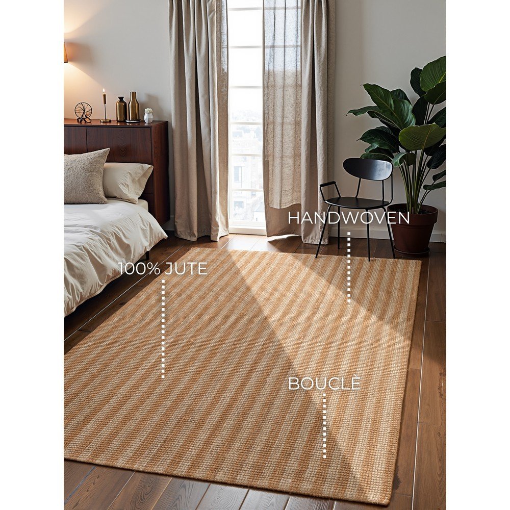 Beżowy dywan z juty tkany ręcznie 160x230 cm Harvest Amber – Elle Decoration (zdjęcie 3)