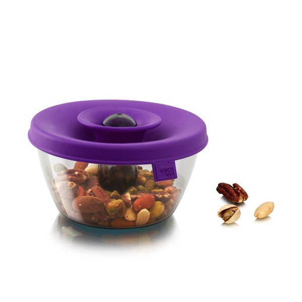 Fioletowy pojemnik hermetyczny Vacu Vin PopSome