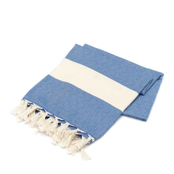 Ręcznik hammam American Stripes Blue & White, 100x180 cm
