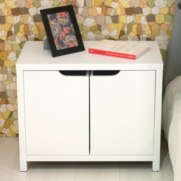 Biała komoda z 2 schowkami TemaHome Basic-image-1