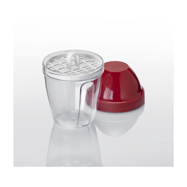Czerwony szejker/kubek do mieszania sałatki Westmark Mix-Ei, 250 ml-image-1