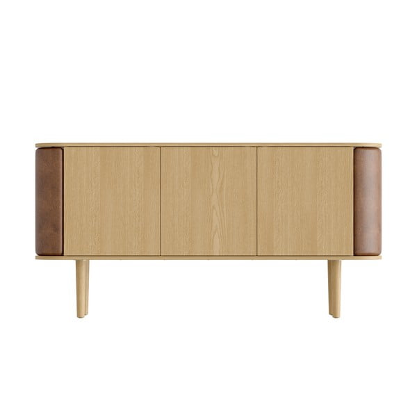 Jasnobrązowa niska komoda w dekorze dębu 150x75 cm Treasures – UMAGE-image-3