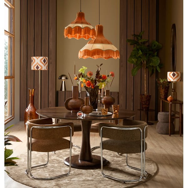 Jasnobrązowy tapicerowany fotel jadalniany z podłokietnikami Adante – Light & Living-image-2