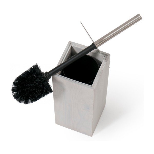 Szara szczotka do WC z drewna dębowego Wireworks Mezza-image-2