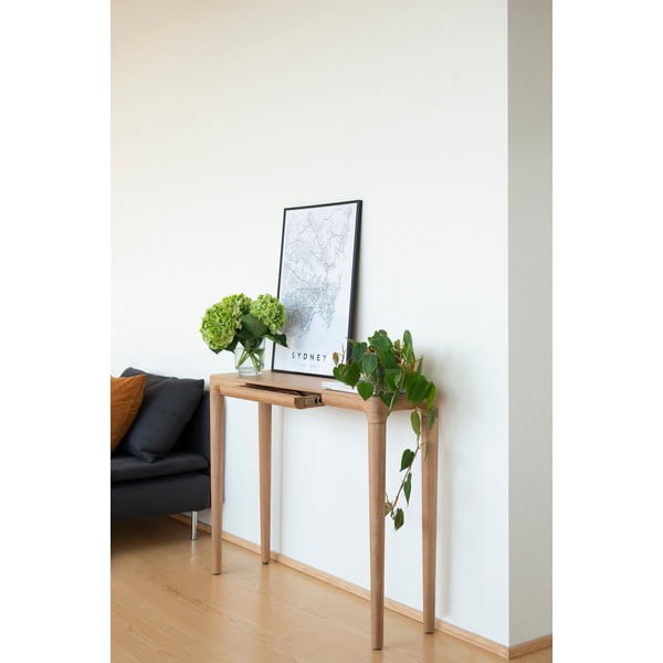 Konsola z litego drewna dębowego 12x110 cm Heart'n'Soul – UMAGE-image-3