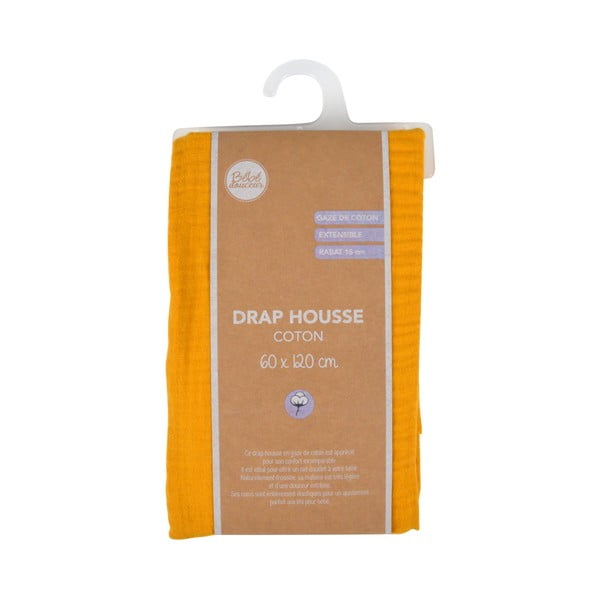 Muślinowe prześcieradło dziecięce do łóżeczka z gumką 70x140 cm – Bébé Douceur-image-4