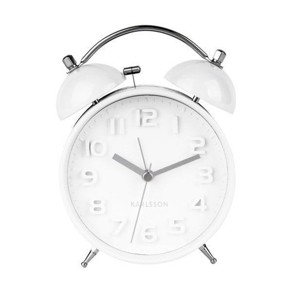 Biały budzik Karlsson Mr. White-image-3