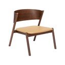 Ciemnobrązowy fotel Oblique – Hübsch