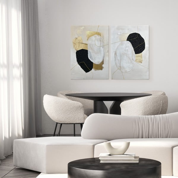 Obrazy z ręcznie malowanymi elementami zestaw 2 szt. 50x70 cm Crystal – Styler-image-2