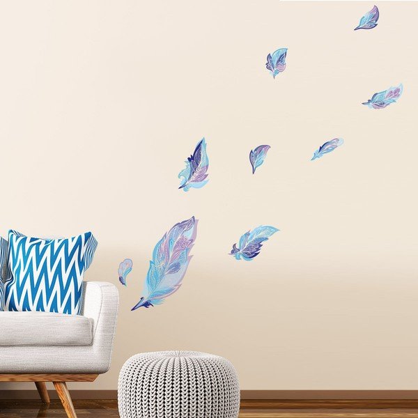 Zestaw 9 naklejek Ambiance Boho Feathers-image-1