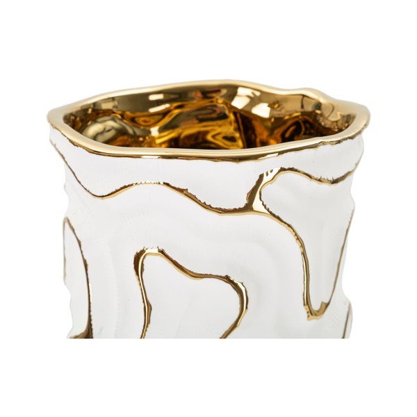 Ceramiczny wazon w biało-złotym kolorze (wysokość 25 cm) Adore – Mauro Ferretti-image-4