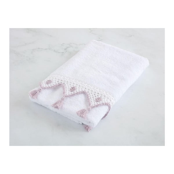 Biały bawełniany ręcznik do rąk Bohoo, 50x76 cm