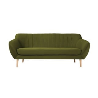 Zielona aksamitna sofa Mazzini Sofas Sardaigne, 188 cm