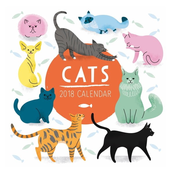 Kalendarz wiszący 2018 Portico Designs Cats