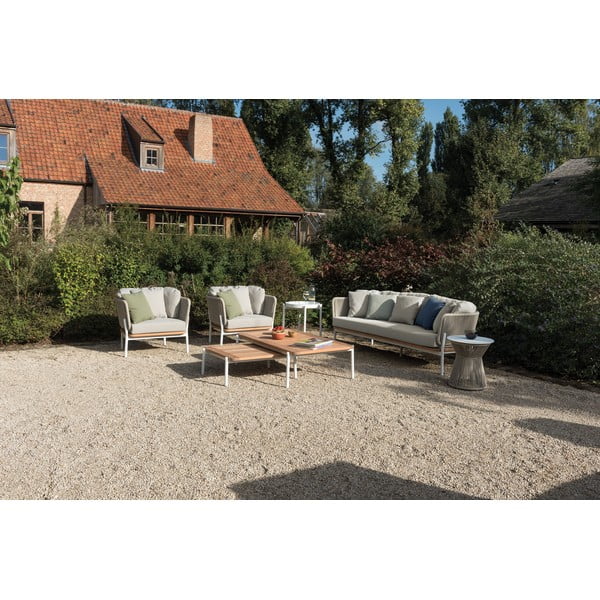 Stolik ogrodowy z litego drewna tekowego 75x68 cm Omer – Diphano-image-3