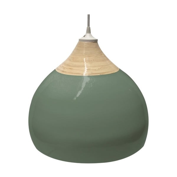Zielona lampa wisząca Leitmotiv, średnica 33 cm