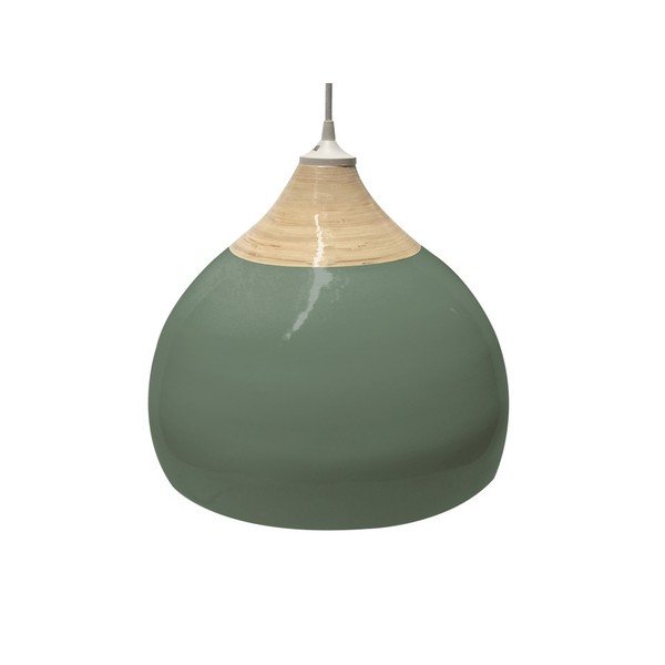 Zielona lampa wisząca Leitmotiv, średnica 33 cm