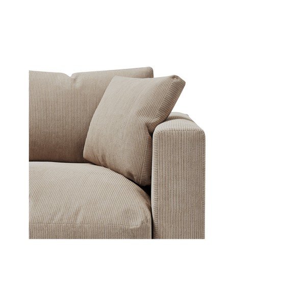 Kremowa sztruksowa sofa 220 cm Comfy – Scandic-image-4