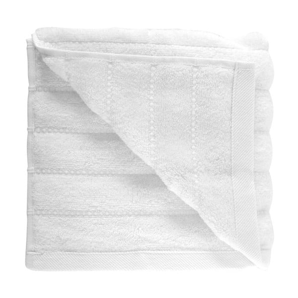 Biały ręcznik z czesanej bawełny Pierre, 50x90 cm