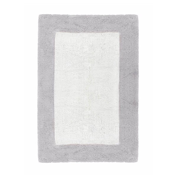 Szaro-biały bawełniany dywanik łazienkowy Asos, 60x90 cm