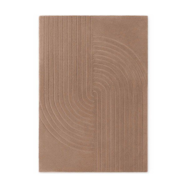 Beżowy wełniany dywan tkany ręcznie 80x150 cm Arcura – Vikosa