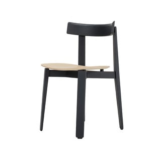 Czarne krzesło z drewna dębowego Gazzda Nora