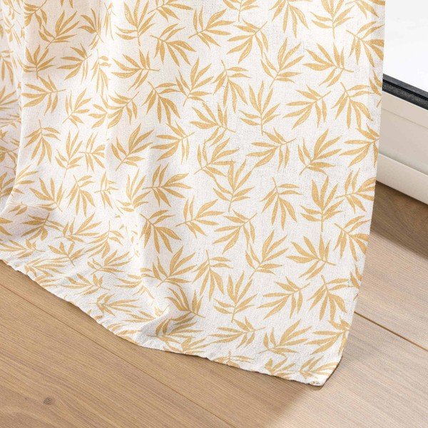 Żółto-biała zasłona 140x240 cm Maddy – douceur d'intérieur-image-4