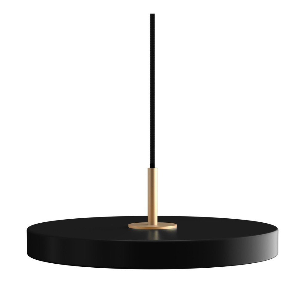 Czarna lampa wisząca LED z metalowym kloszem ø 31 cm Asteria Mini – UMAGE