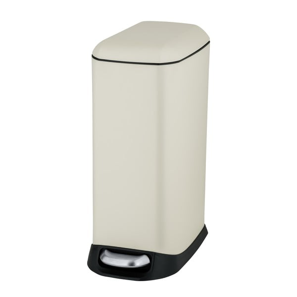 Kremowy stalowy kosz na śmieci z pedałem 20 l Design – Wenko