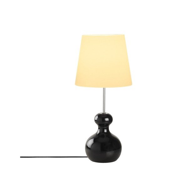 Drewniana lampa stołowa w czarnym kolorze Opviq lights Mallina-image-1