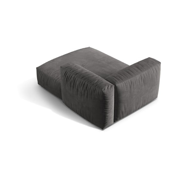 Szary aksamitny moduł sofy (prawostronny) Martina – Micadoni -image-2