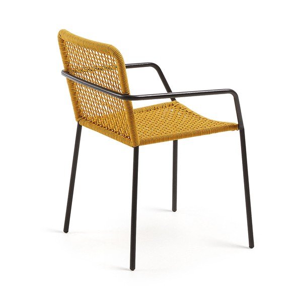 Żółte krzesło ogrodowe Kave Home Boomer-image-3