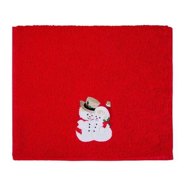 Ręcznik Christmas Snowman Red, 30x50 cm