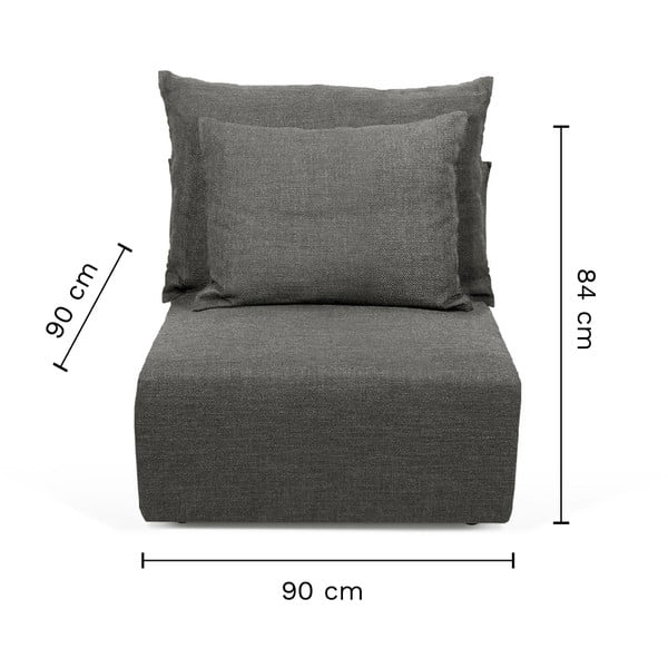 Antracytowy moduł sofy (środkowy) Dune – TemaHome-image-3