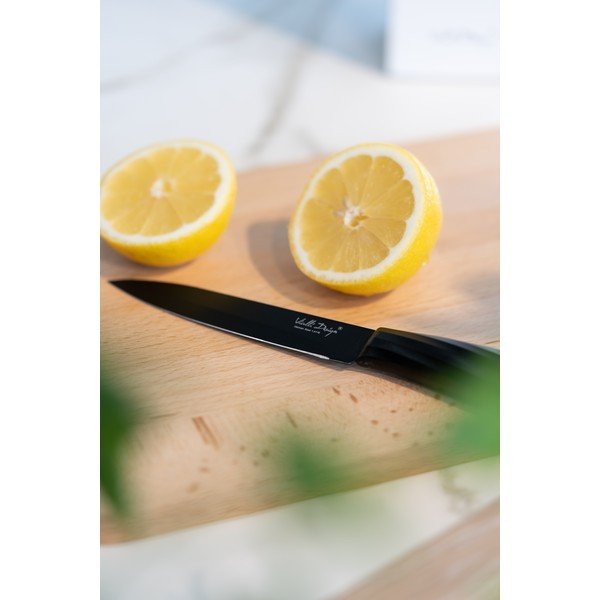 Zestaw 5 noży w czarnym stojaku Vialli Design Caro-image-3