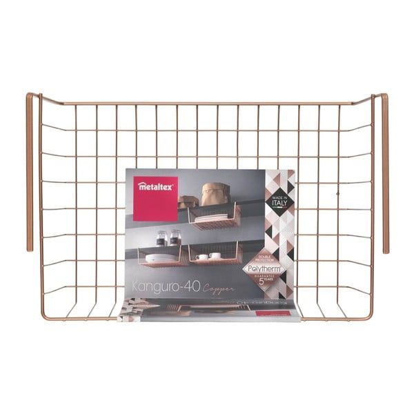 Koszyk podwieszany pod półkę w kolorze miedzi Metaltex-image-4
