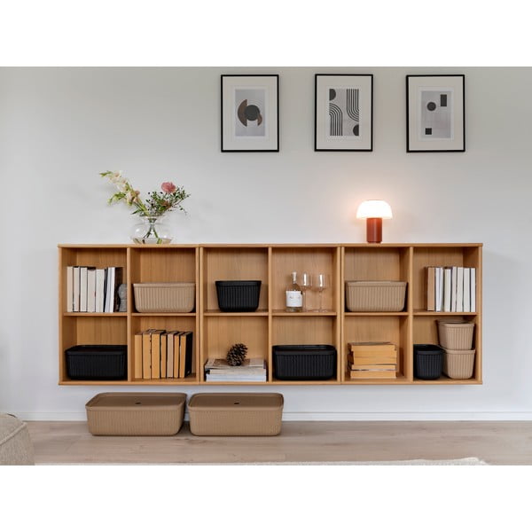 Jasnobrązowe pojemniki zestaw 2 szt. z pokrywką 23x16x20,5 cm Pulp – Zone-image-1