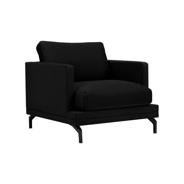 Czarny fotel z czarną konstrukcją Windsor & Co Sofas Jupiter-image-1
