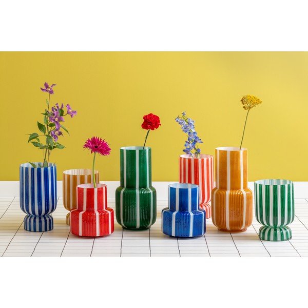 Czerwony szklany wazon (wysokość 26 cm) Rayado Retro – PT LIVING-image-3