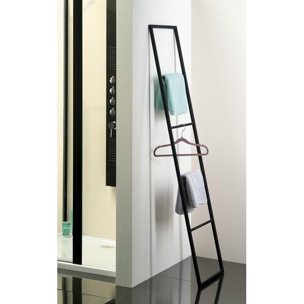 Drabinka na ręczniki w kolorze matowej czerni Ska – Sapho-image-1