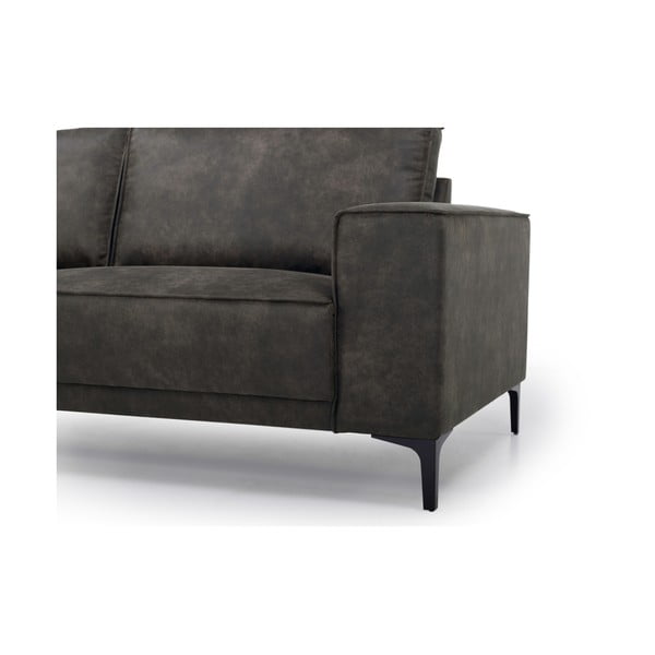 Antracytowy narożnik z imitacji skóry (lewostronny) Copenhagen – Scandic-image-1