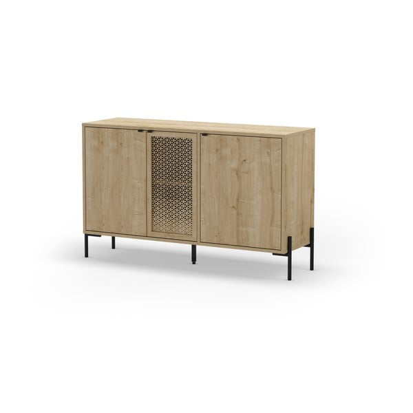 Niska komoda w dekorze dębu 120x80 cm Inca – Marckeric-image-4