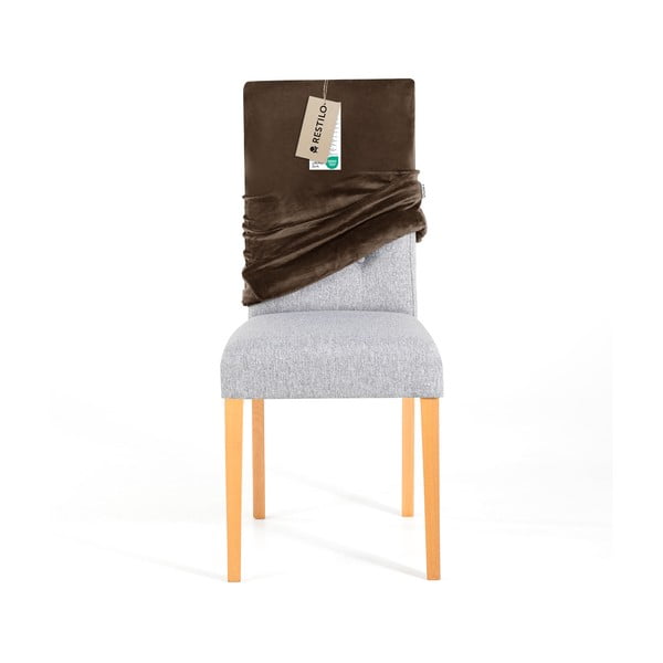 Brązowy elastyczny pokrowiec na krzesło 48 cm Sento – Restilo-image-3