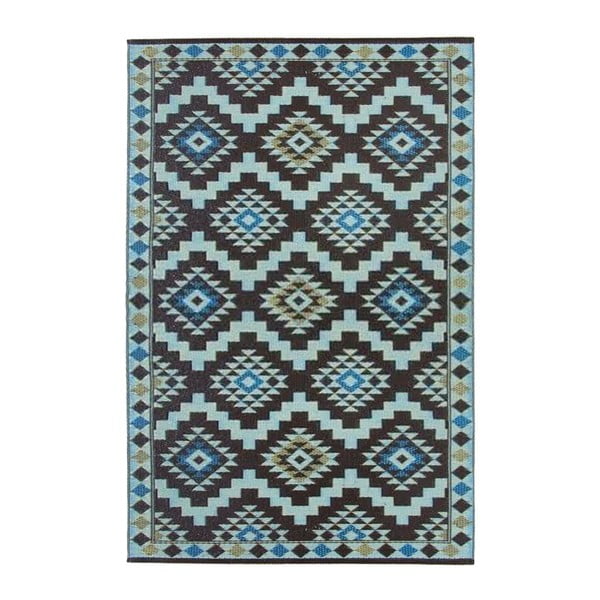 Niebiesko-brązowy dwustronny dywan zewnętrzny Green Decore Regal, 120x180 cm