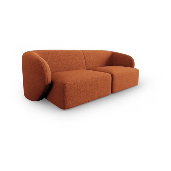 Sofa  z tkaniny szenilowej w kolorze terakoty 188 cm Paolo – Milo Casa-image-2