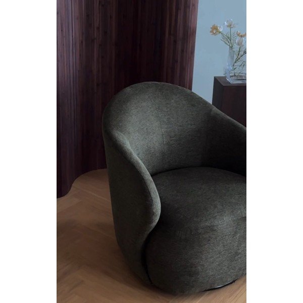 Obrotowy fotel w kolorze khaki Chapeltown – Rowico-image-3