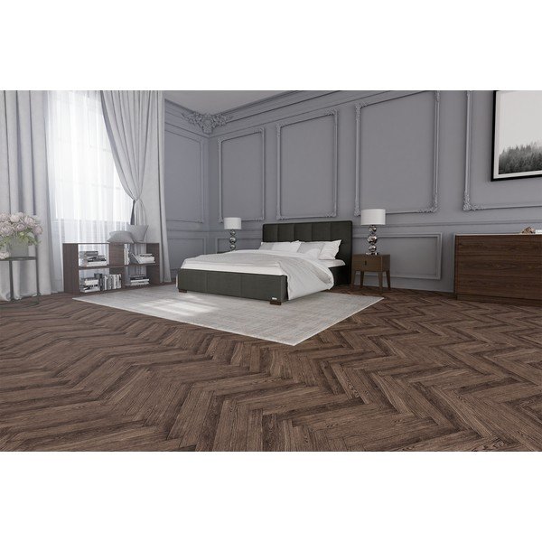 Brązowoszare łóżko dwuosobowe Guy Laroche Home Allure, 180x200 cm-image-3