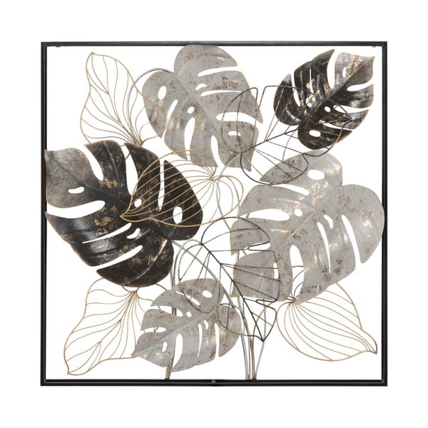 Metalowa dekoracja ścienna Mauro Ferretti Leaf, 80,5x80,5 cm
