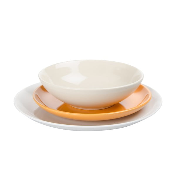 Biało-pomarańczowy komplet talerzy Kaleidos Levisia, 18 szt.-image-3
